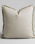 Kuddfodral Enfärgat Beige med frans