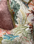 Kuddfodral Ocean Print Coral med passpoal