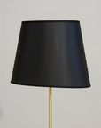 Chintz Lampskärm Oval Svart Guld D28 cm (klofäste)