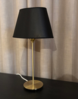 Lampfot Line Guld med Skärm Oval Svart Guld H45 cm