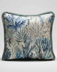 Kuddfodral Ocean Print Denim med frans
