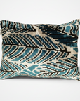 Kuddfodral silkessammet Les Ottomans Blått blad
