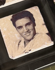 Glasunderlägg marmor Elvis Presley