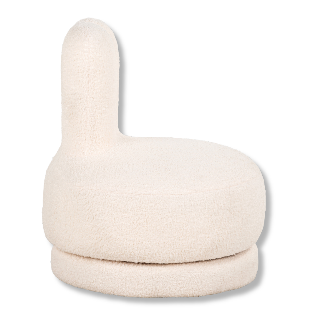 Barnfåtölj Teddy vit