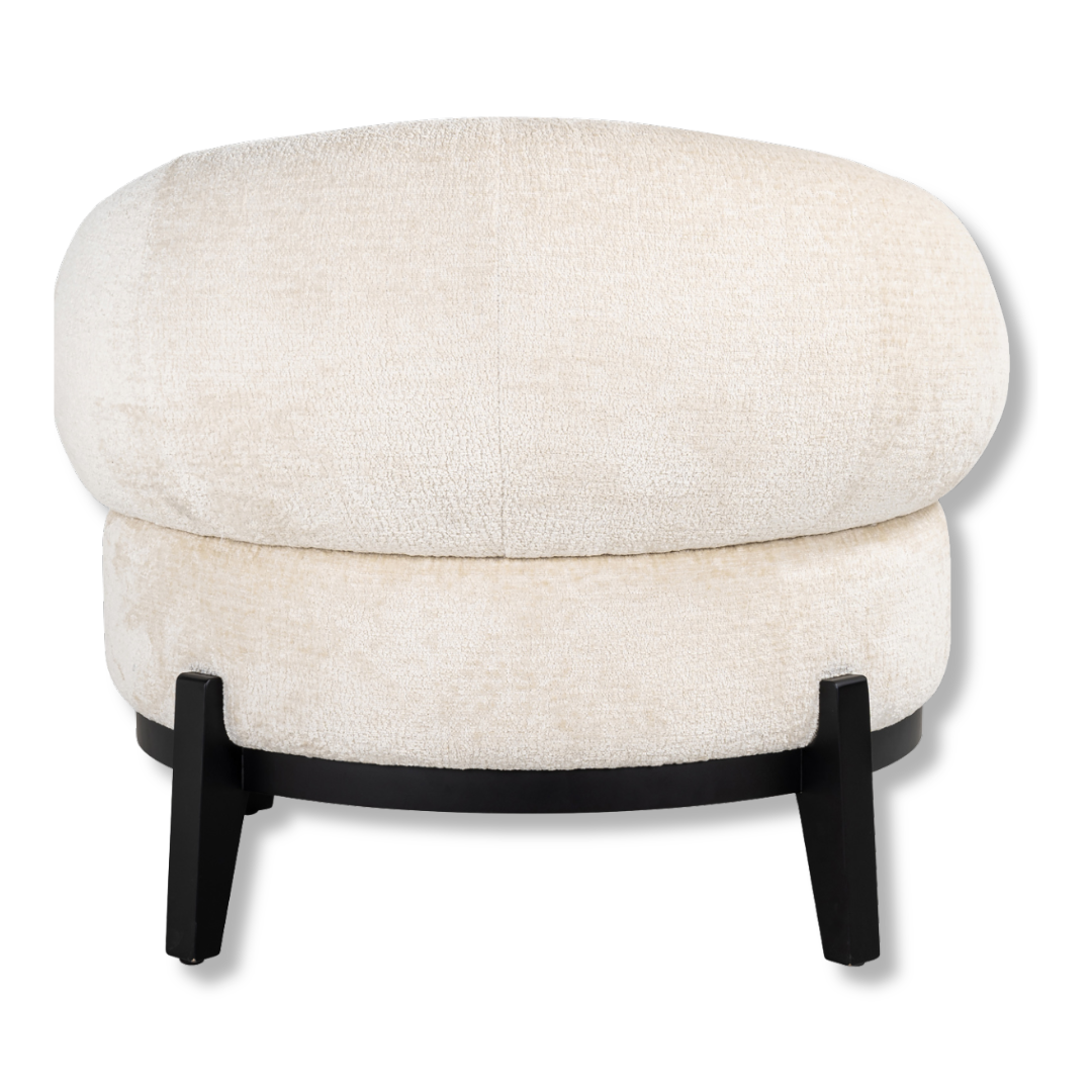 Loungefåtölj Milano vit chenille