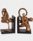 Bokstöd apa i resin 1 par – 20 cm.