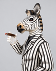 Dekorativ Zebra med Cigarr H39 cm