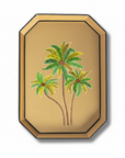 Bricka Handmålad Palm Guld Les Ottomans