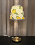 Lampfot Line guld med Skärm Lemon Garden H45 cm