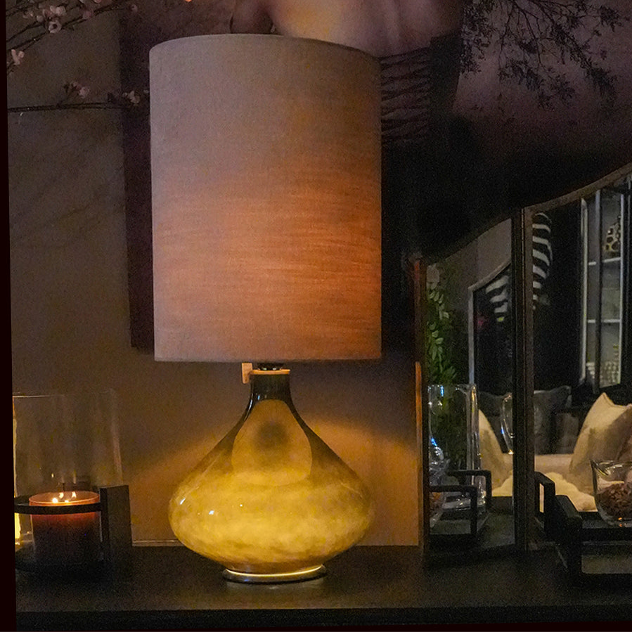 Lampa Flavia Large Svart Budapest Beige