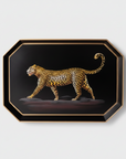 Bricka Handmålad Leopard Les Ottomans