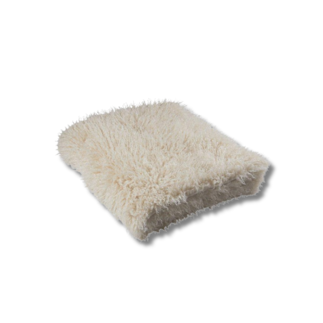 Pläd Lockig Offwhite