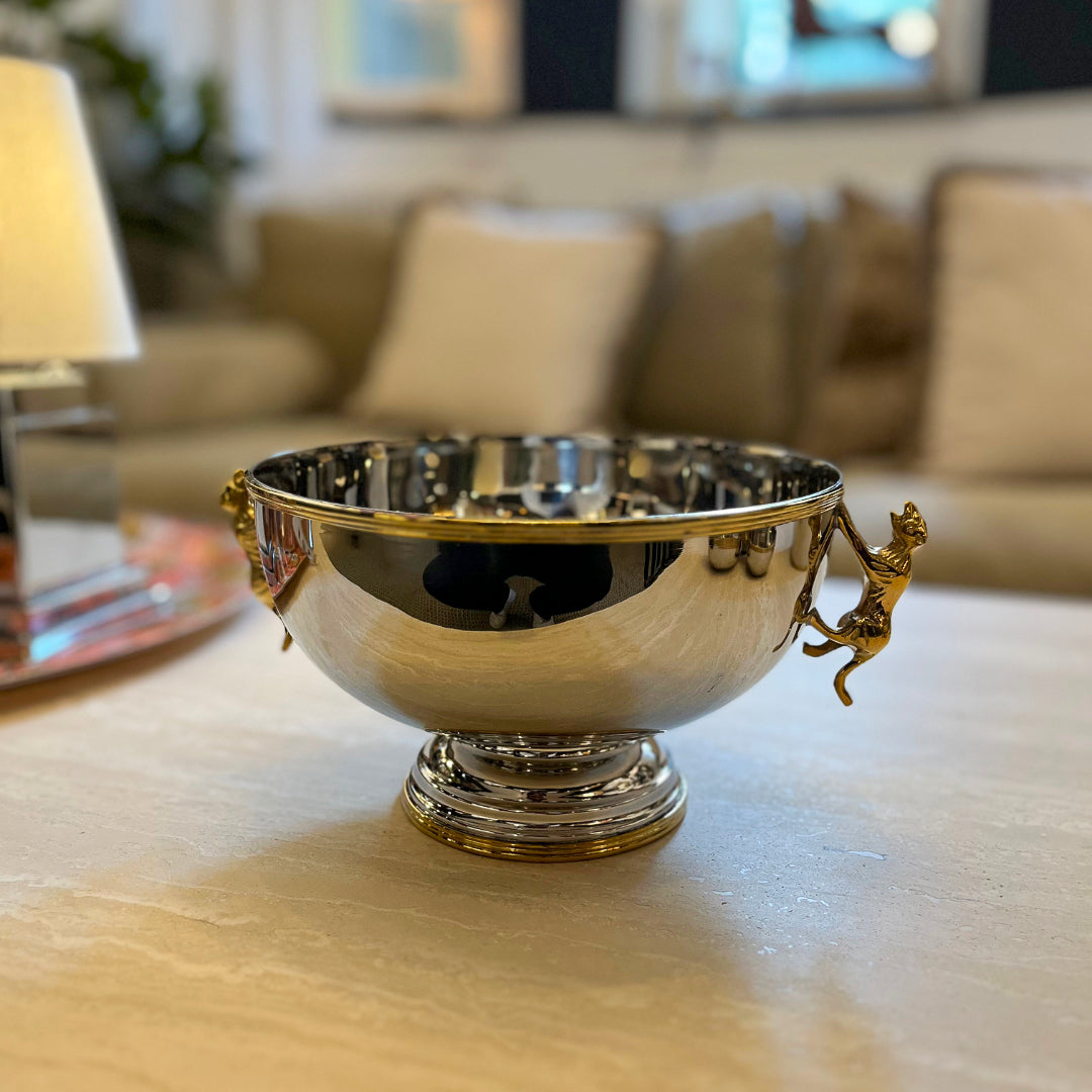 Skål i nickel & guld