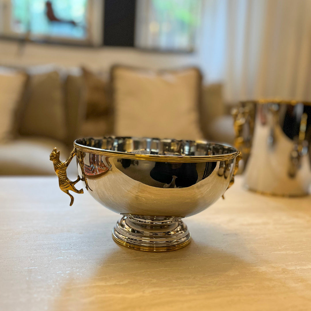 Skål i nickel & guld