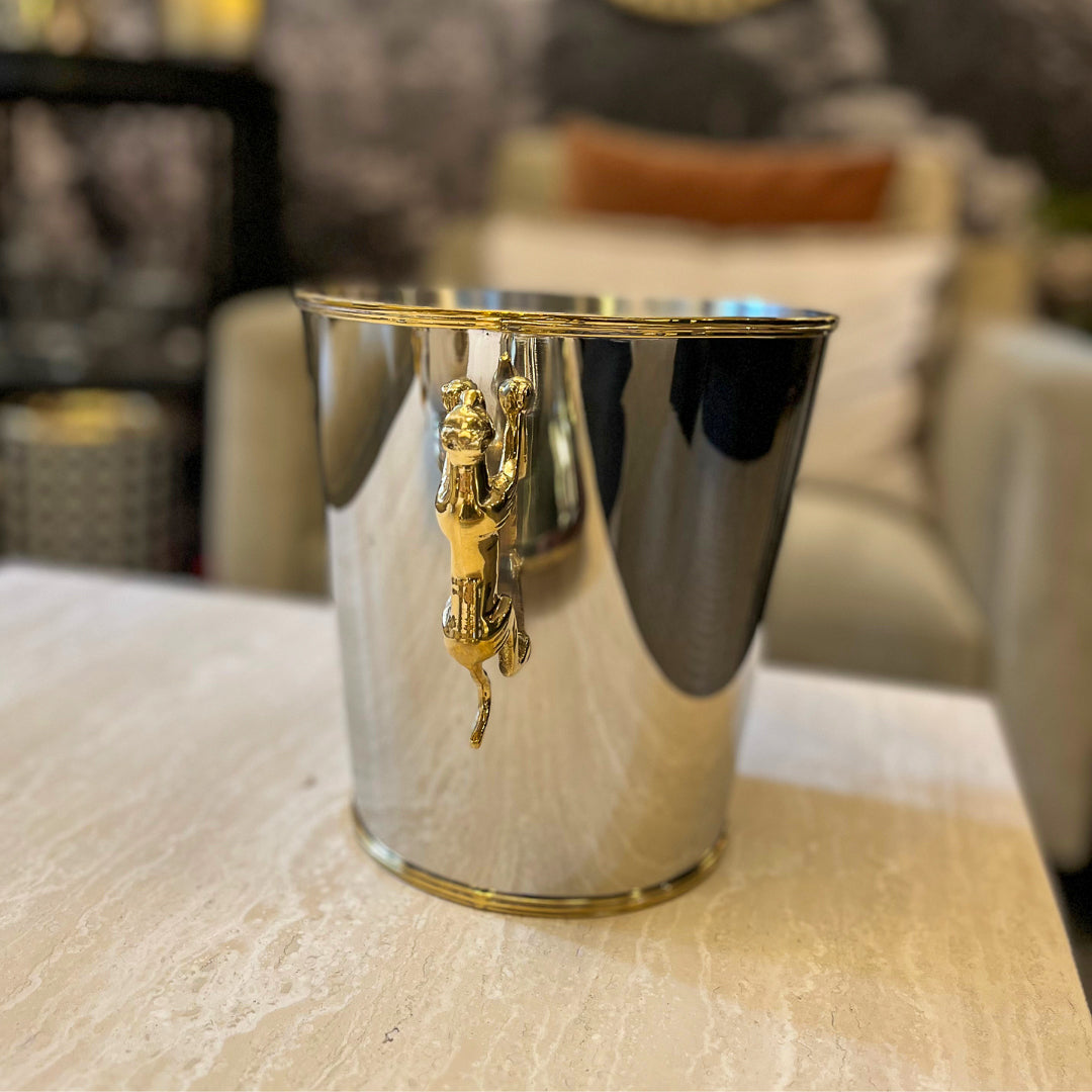 Champagne hink i nickel/guld