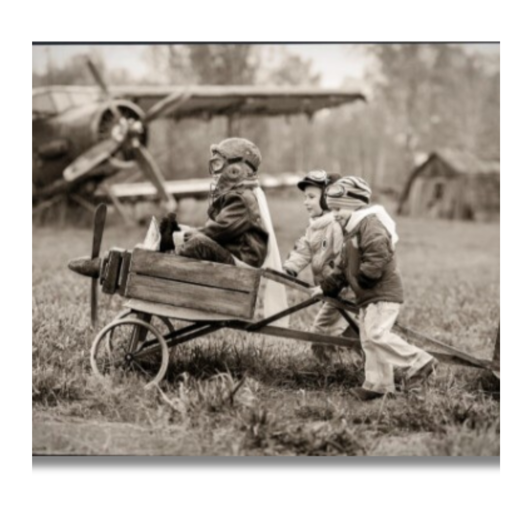 CHILDREN WITH AIRPLANES