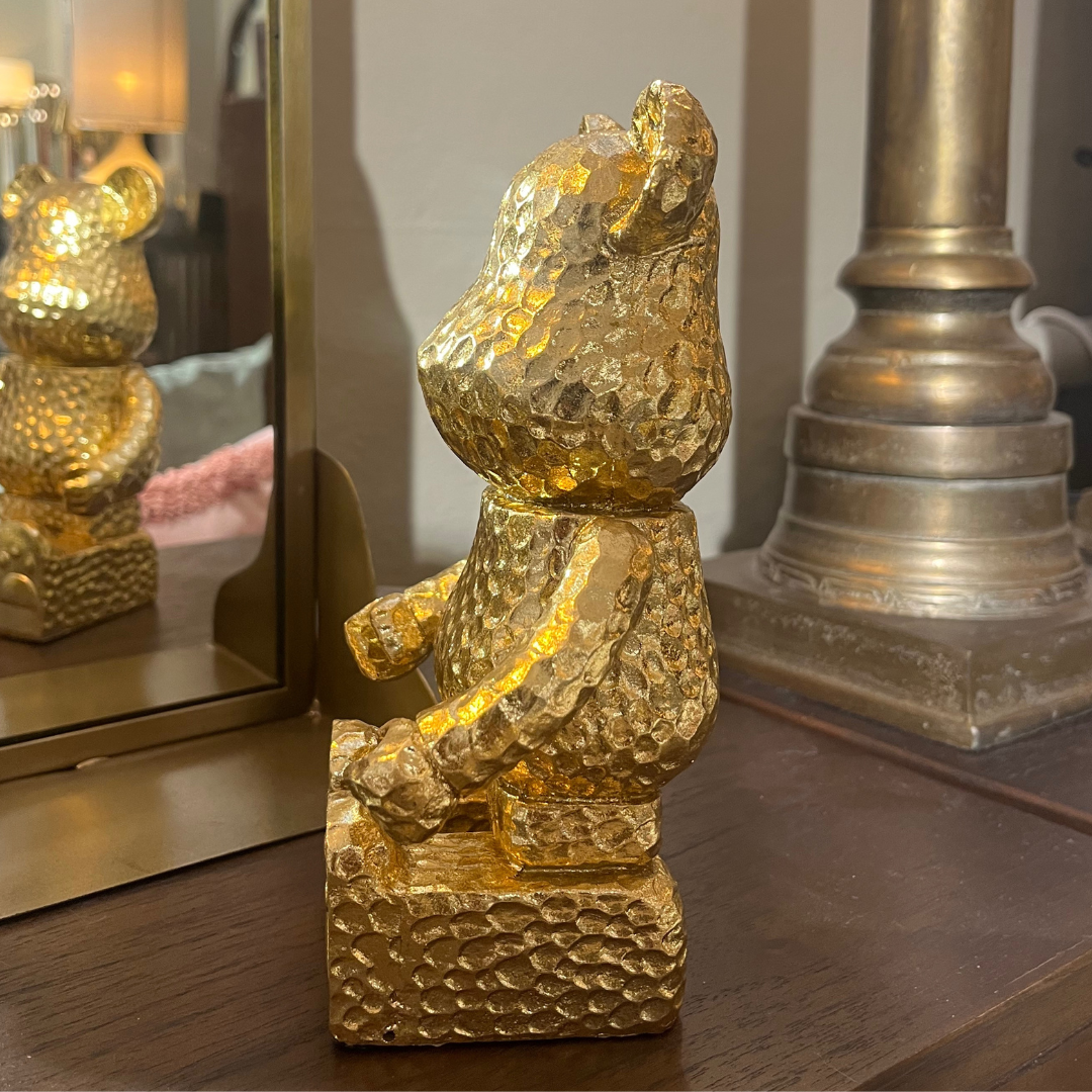 Dekoration Björne Bear sittande guld