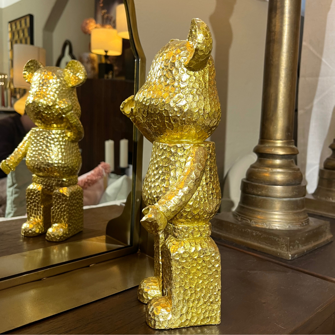 Dekoration Berra Bear stående guld