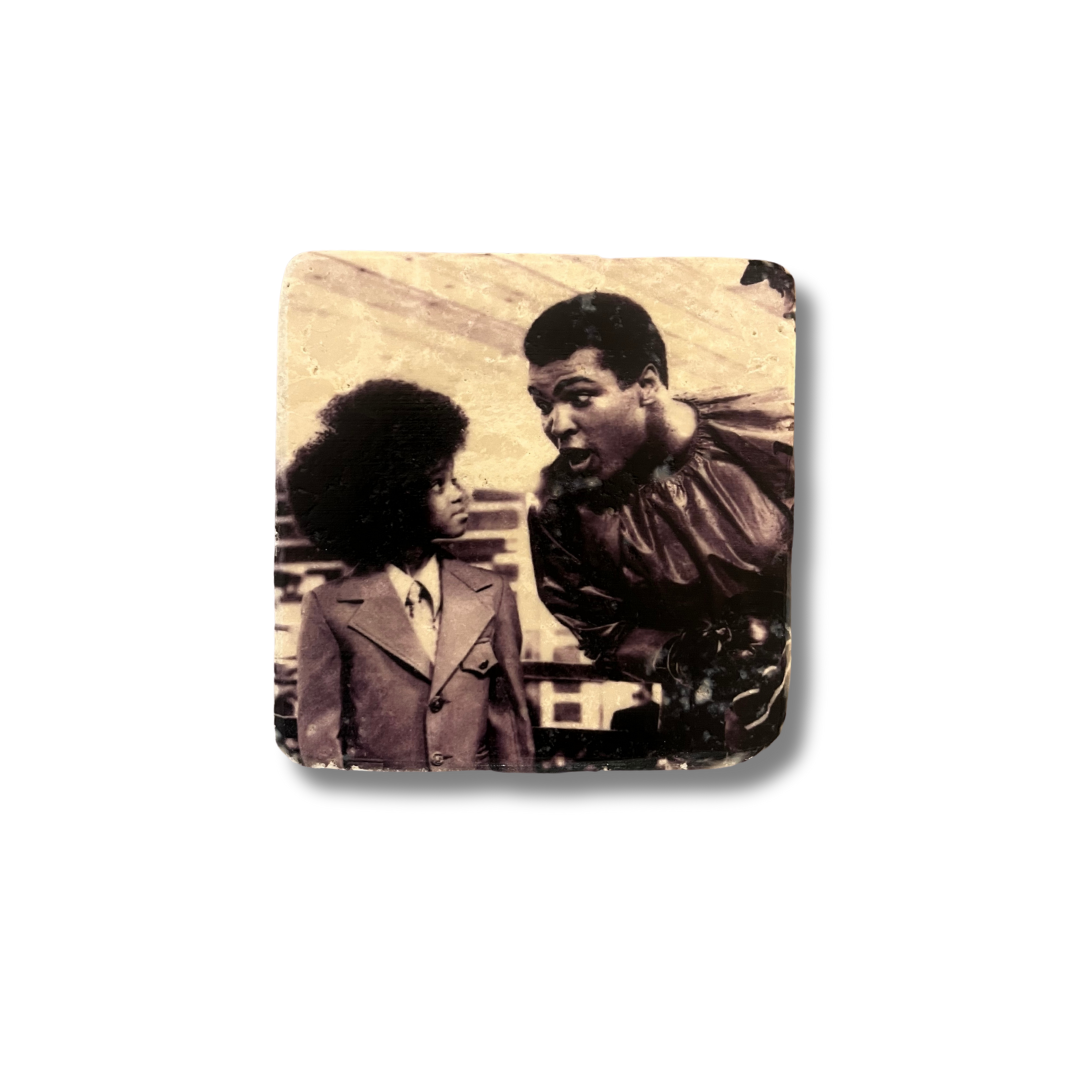 Glasunderlägg Muhammed Ali