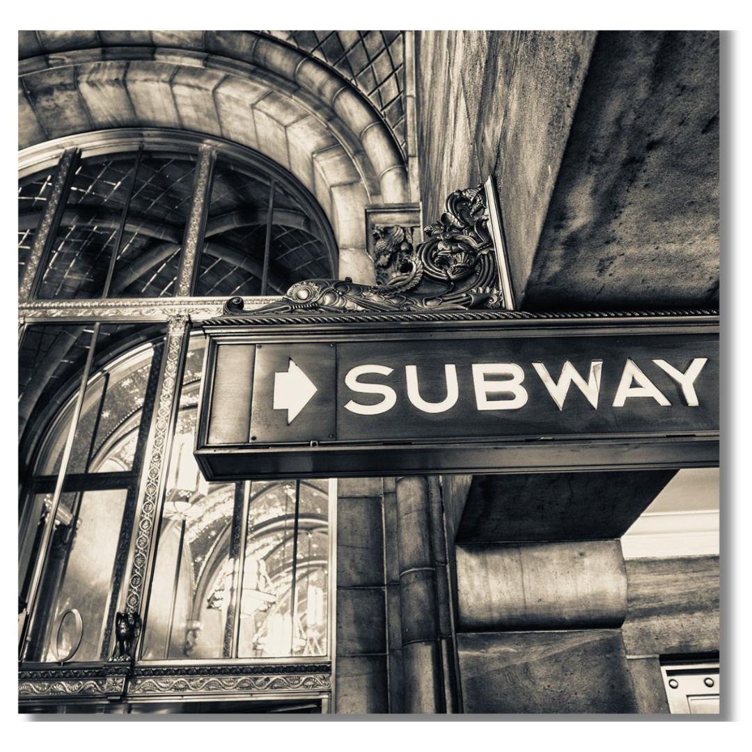 Tavla Aluminium art Subway