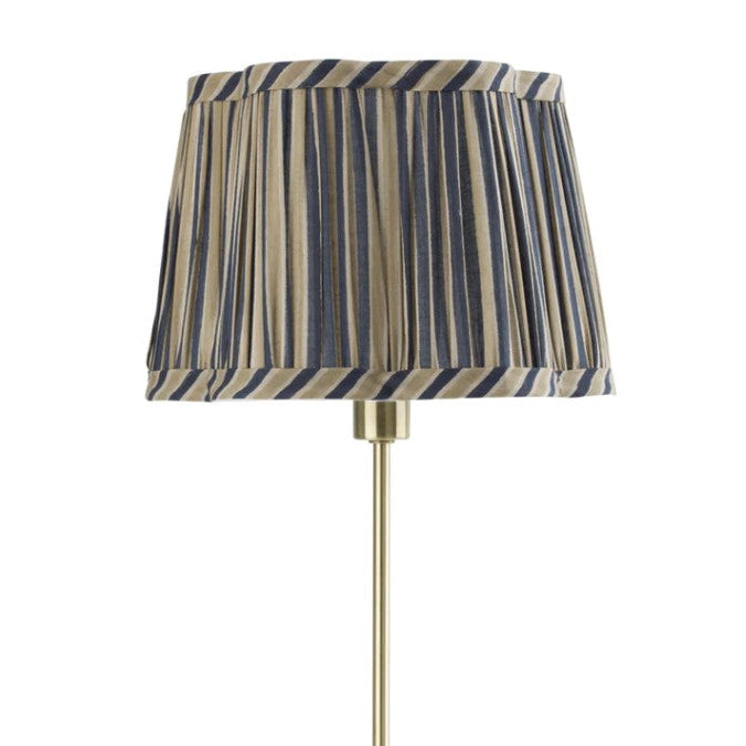 Lampskärm Kammussla med randigt tryck i beige och blått