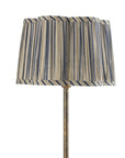 Lampskärm Kammussla med randigt tryck i beige och blått