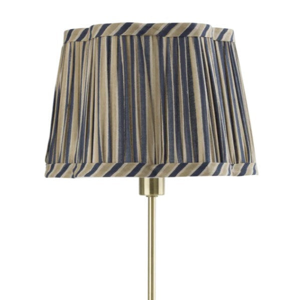 Lampskärm Kammussla med randigt tryck i beige och blått