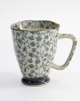 Mugg Blå/Taupe Blomma