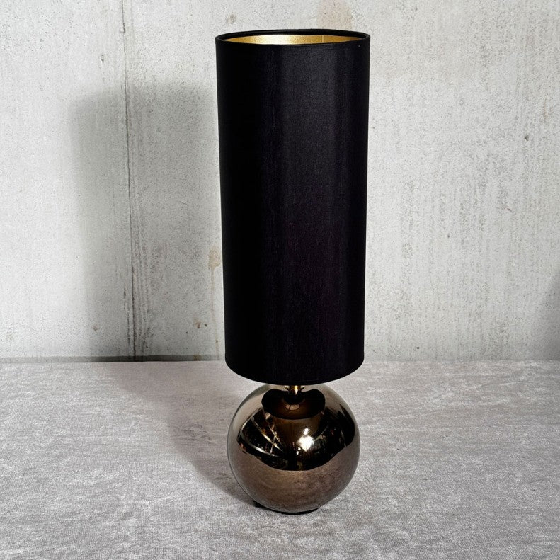 lampfot guld med svart skärm