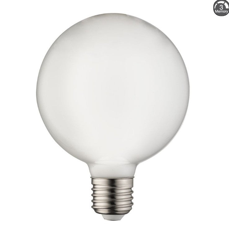Glob 125mm opal E27 7W 2200K 3-steg dimbar minne