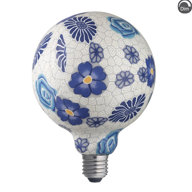 FLOWER BLUE glob 125mm E27 1,6W 2700K dimbar