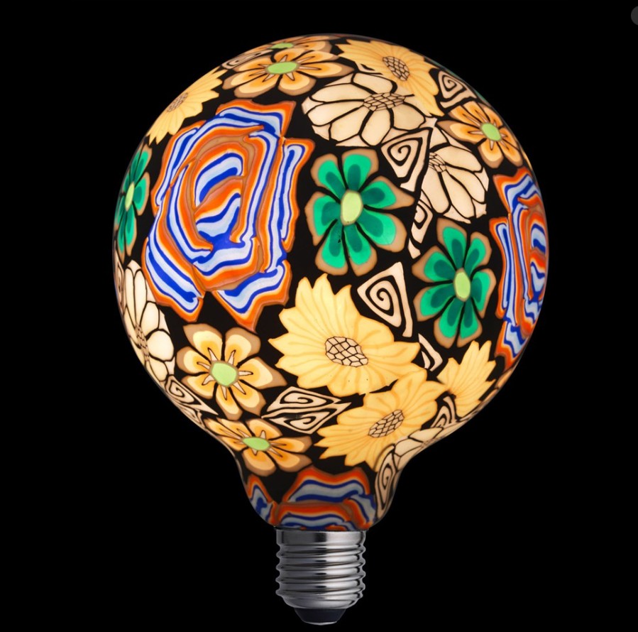 FLOWER glob 125mm E27 1,6W 2200K dimbar