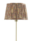 Lampshade Scallop with Tangier Pomegranate print in Rusty Red & Grey