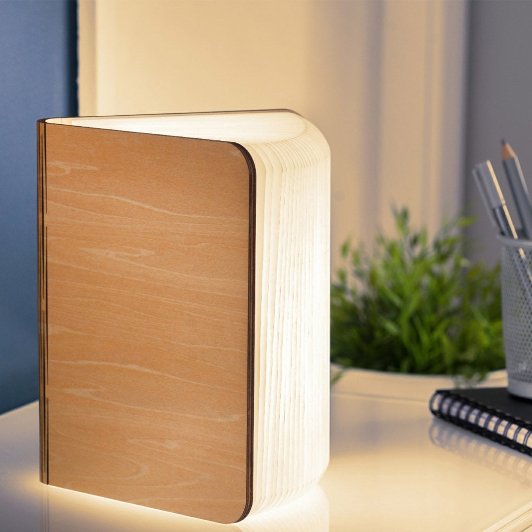 Smart boklampa L trä - Leverans i Oktober