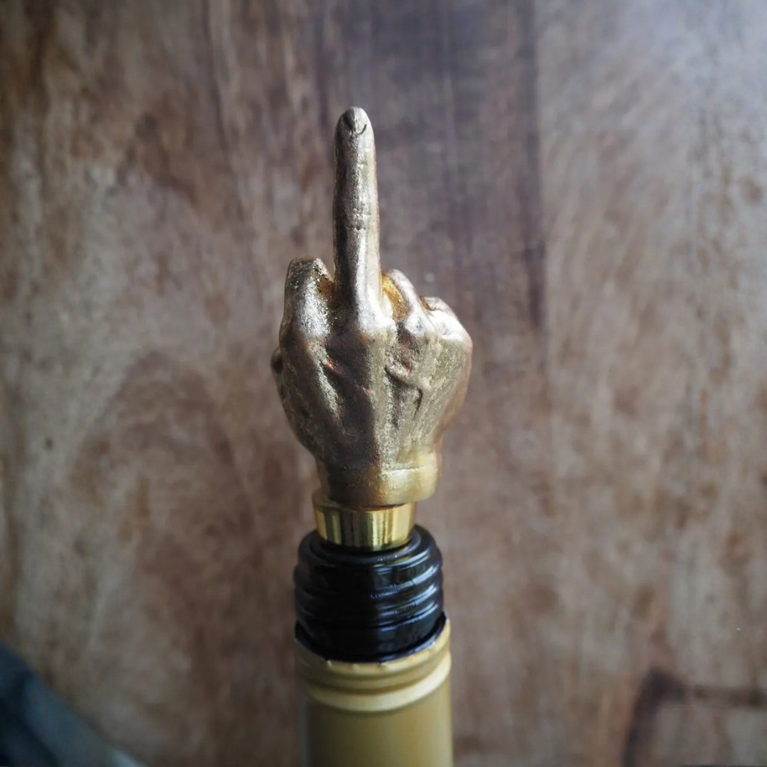 Dekorativ flaskkork - Finger guld