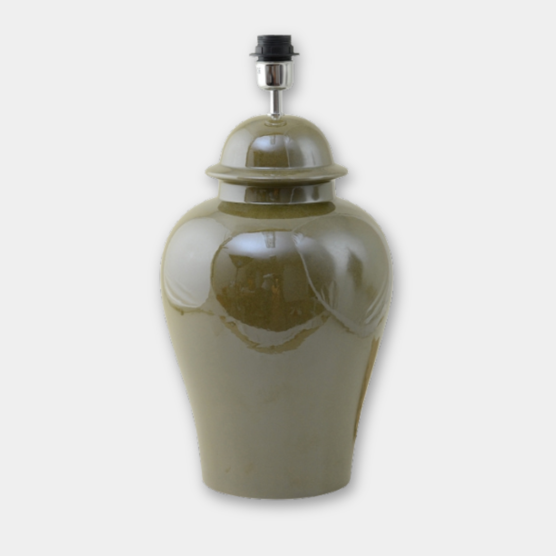 Lampfot Ming Olivgrön H35 cm