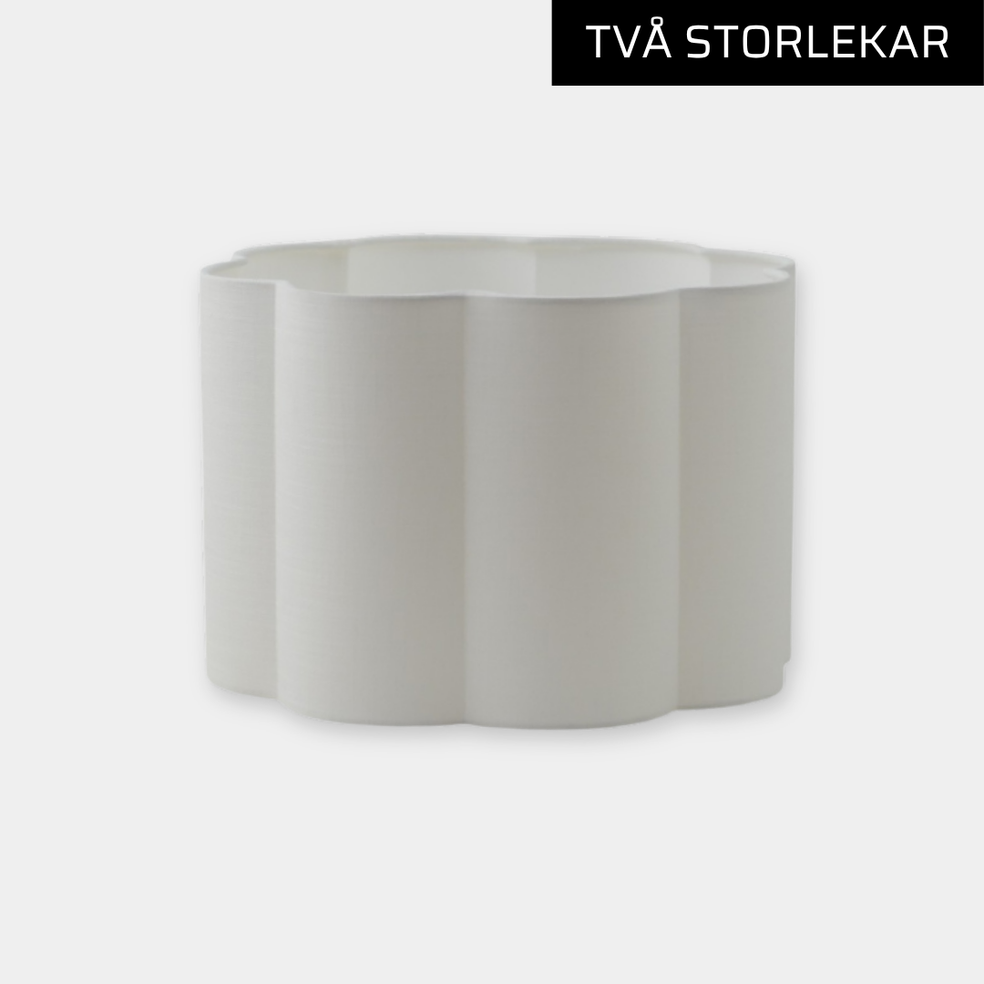 Lampskärm Flower Linne vit (D25 cm/ D30 cm)