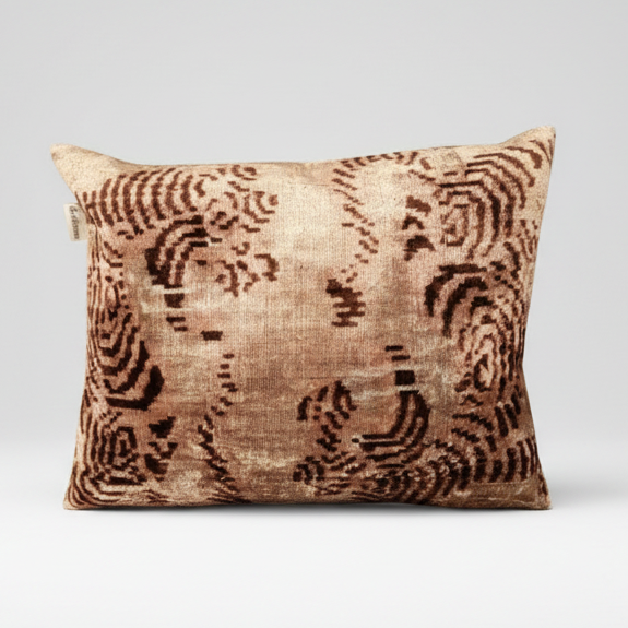 Kuddfodral silkessammet Les Ottomans Beige