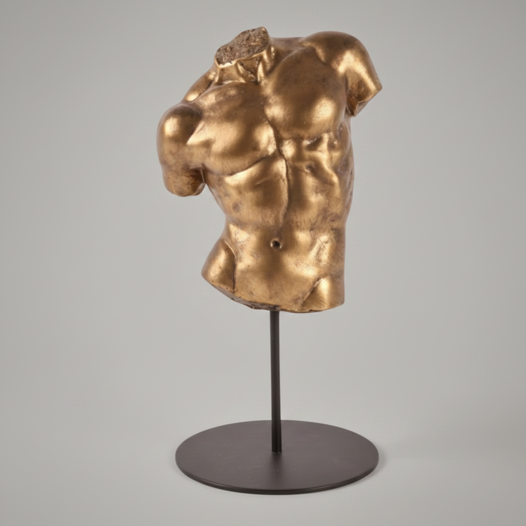 Mansbyst i resin - 26 cm
