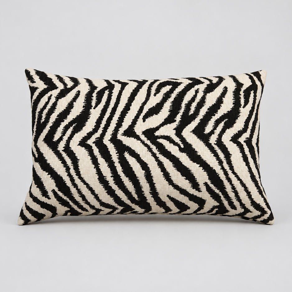 Kuddfodral Zebra Svart/Vit