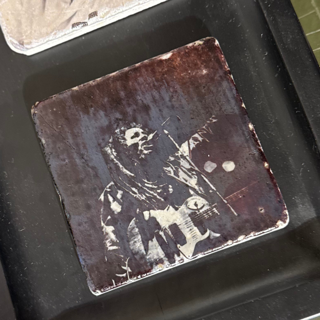 Glasunderlägg marmor Jimi Hendrix