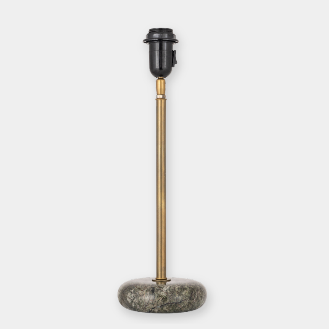 Lampfot Eris Marmor Antikmässing H42 cm