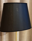 Chintz Lampskärm Oval Svart Guld D28 cm (klofäste)