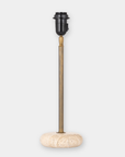 Lampfot Eris Travertin Antikmässing H42 cm