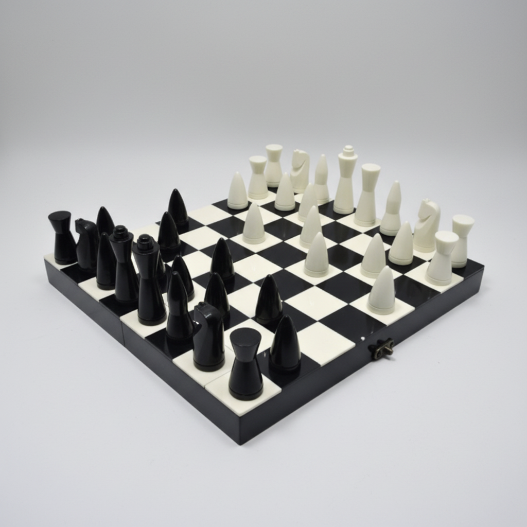 Schackspel svart vitt