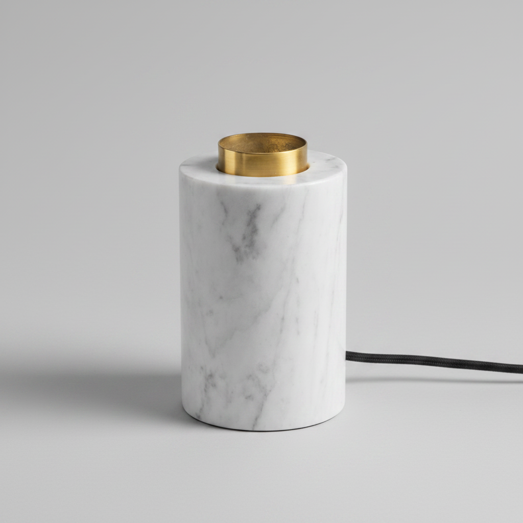 Bordslampa MARBLE vit silkesmatt