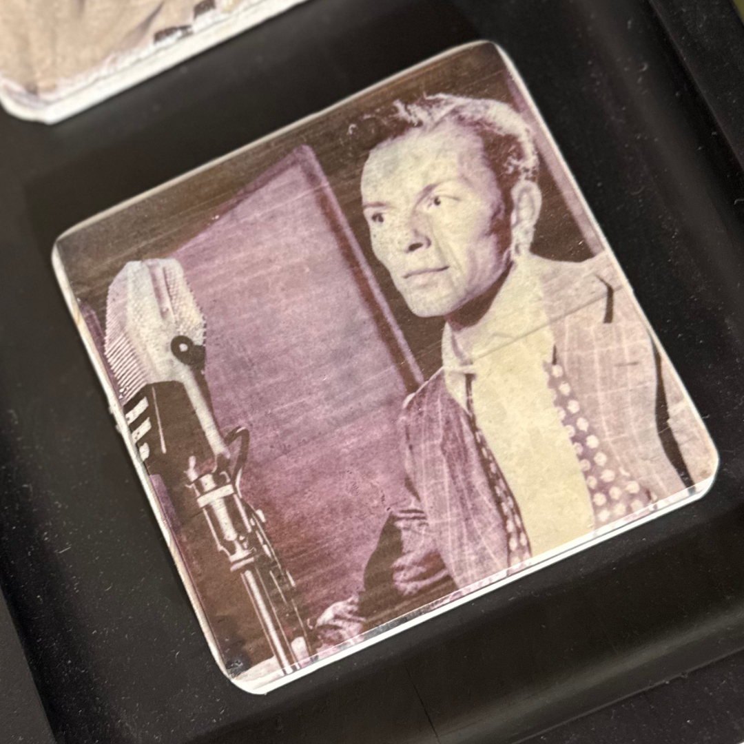 Glasunderlägg marmor Frank Sinatra