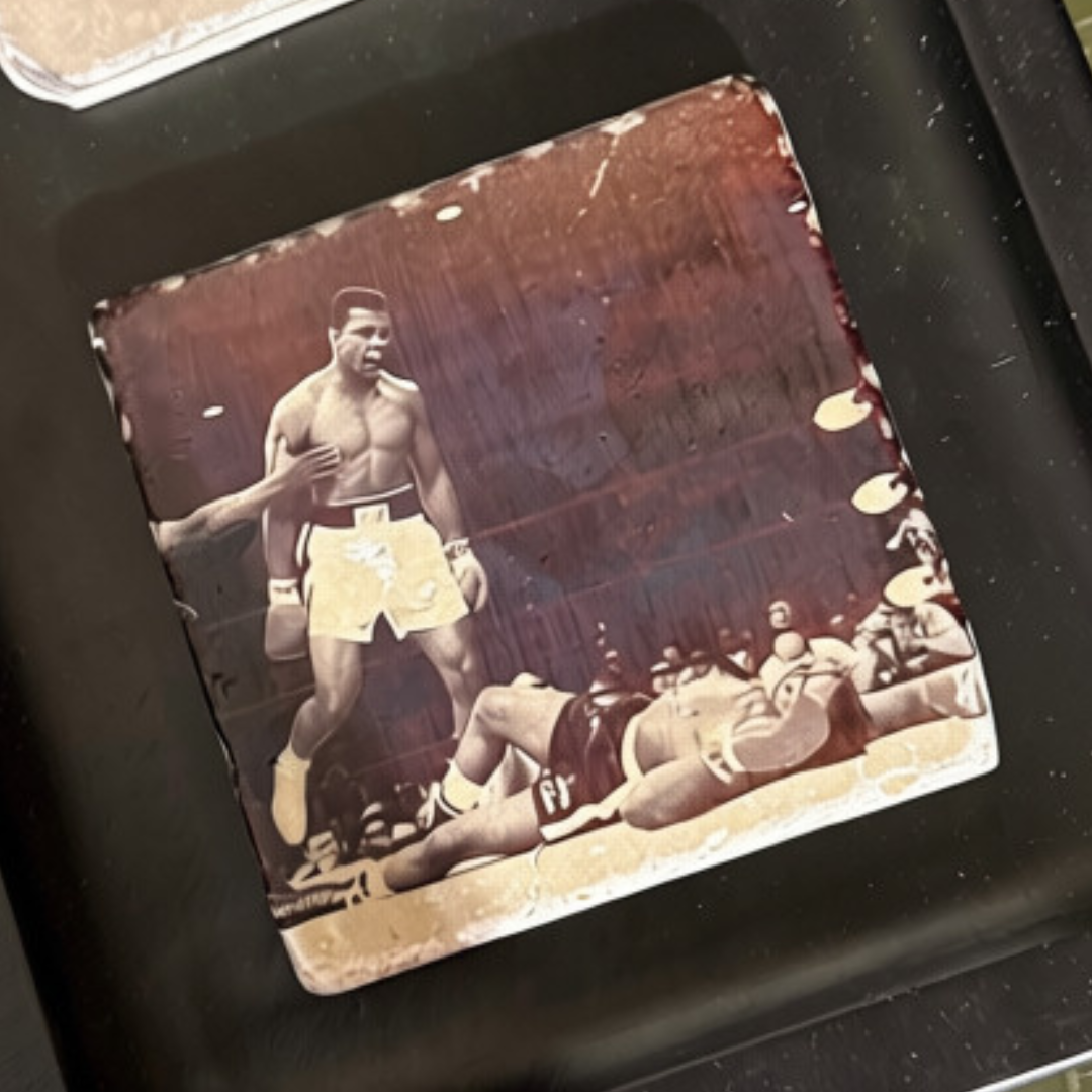 Glasunderlägg marmor Mohammed Ali
