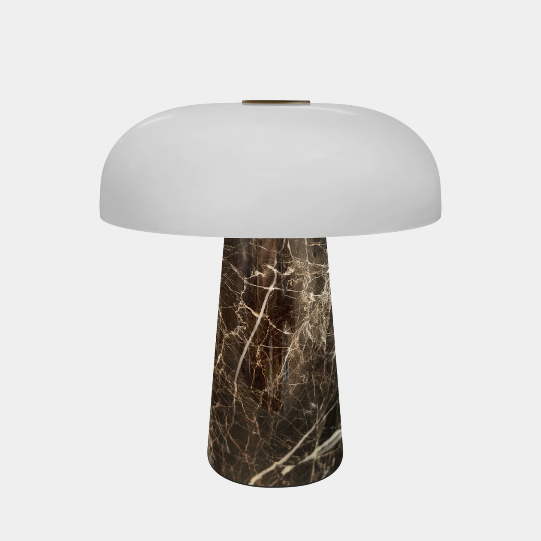 Trådlös Bordslampa Glossy Mini Grå brun