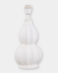 Lampfot Gusso vit med skärm Alice oval blå H60 cm